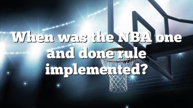 When was the NBA one and done rule implemented?