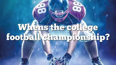 Whens the college football championship?