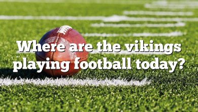 Where are the vikings playing football today?