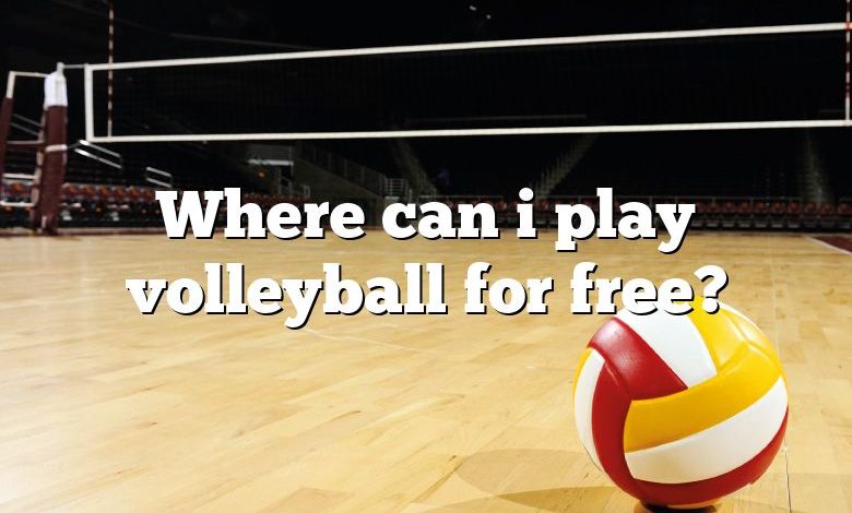 Where can i play volleyball for free?