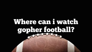 Where can i watch gopher football?