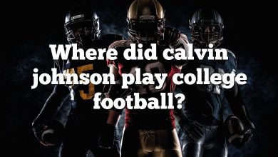 Where did calvin johnson play college football?