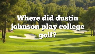 Where did dustin johnson play college golf?