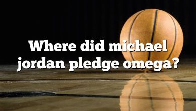 Where did michael jordan pledge omega?