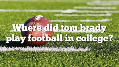 Where did tom brady play football in college?