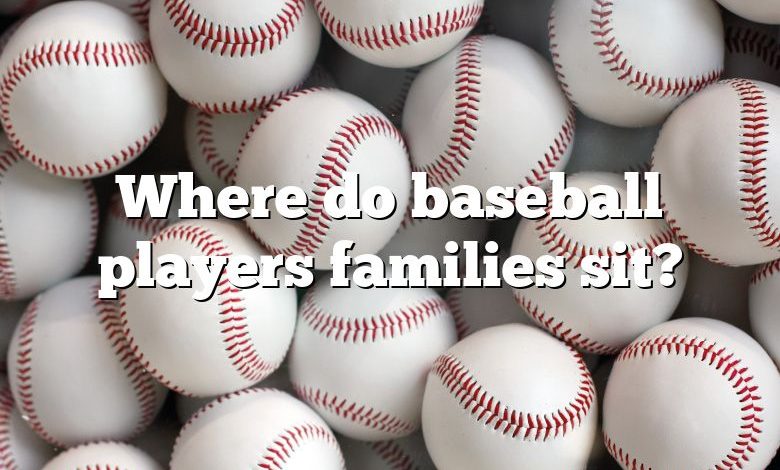Where do baseball players families sit?