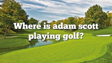 Where is adam scott playing golf?