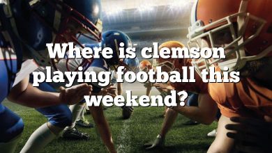 Where is clemson playing football this weekend?