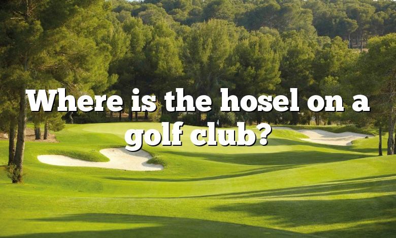 Where is the hosel on a golf club?