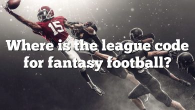 Where is the league code for fantasy football?