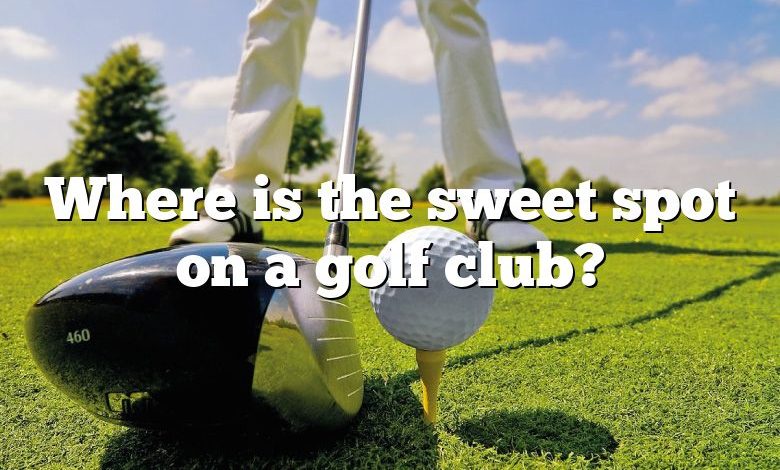 Where is the sweet spot on a golf club?