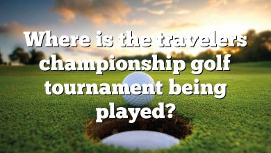 Where is the travelers championship golf tournament being played?