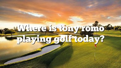 Where is tony romo playing golf today?