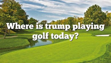 Where is trump playing golf today?