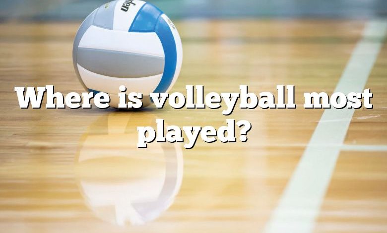 Where is volleyball most played?