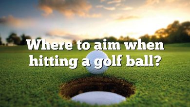 Where to aim when hitting a golf ball?