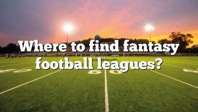 Where to find fantasy football leagues?