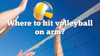 Where to hit volleyball on arm?