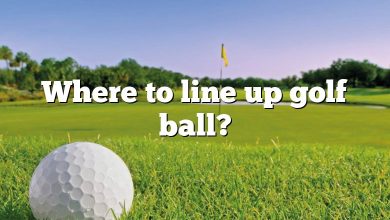 Where to line up golf ball?