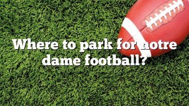 Where to park for notre dame football?
