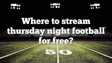 Where to stream thursday night football for free?