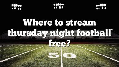 Where to stream thursday night football free?