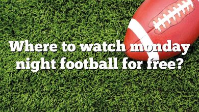 Where to watch monday night football for free?