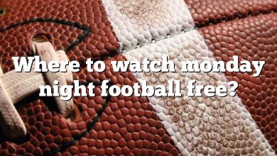 Where to watch monday night football free?