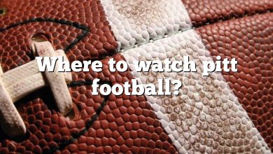 Where to watch pitt football?