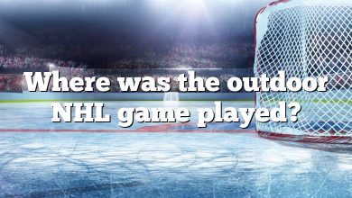 Where was the outdoor NHL game played?