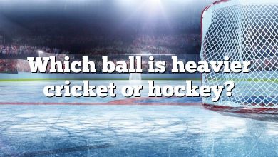 Which ball is heavier cricket or hockey?