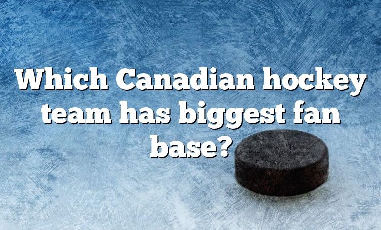 Which Canadian hockey team has biggest fan base?