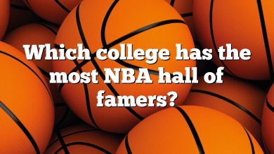 Which college has the most NBA hall of famers?