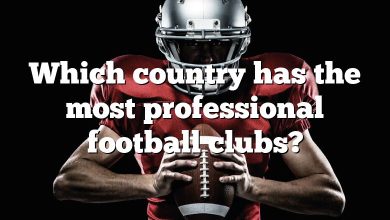 Which country has the most professional football clubs?