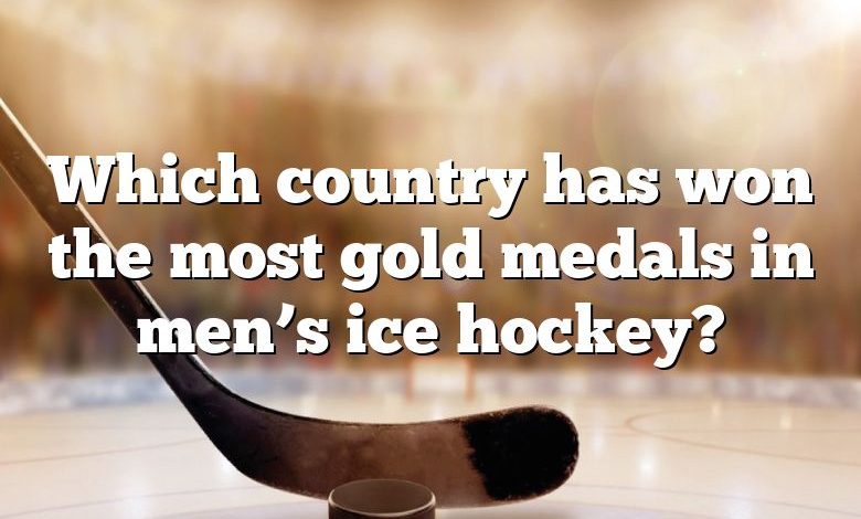 Which country has won the most gold medals in men’s ice hockey?