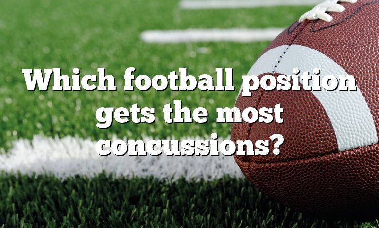 Which football position gets the most concussions?