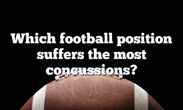 Which football position suffers the most concussions?