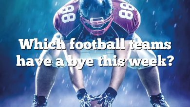 Which football teams have a bye this week?