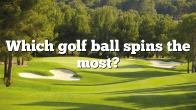 Which golf ball spins the most?