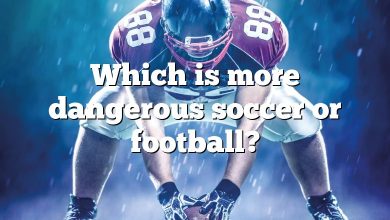 Which is more dangerous soccer or football?