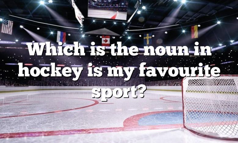 Which is the noun in hockey is my favourite sport?