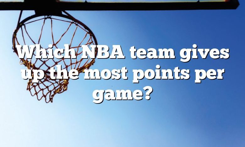 Which NBA team gives up the most points per game?