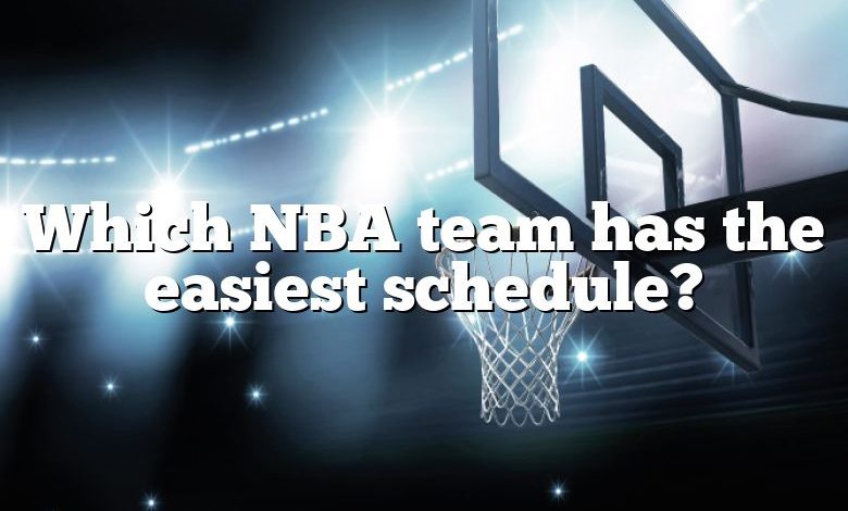 Which NBA team has the easiest schedule?