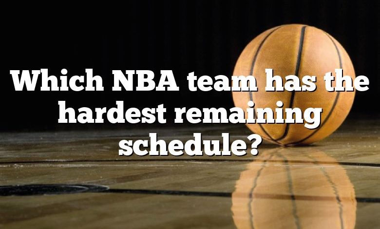 Which NBA team has the hardest remaining schedule?