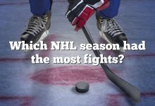 Which NHL season had the most fights?