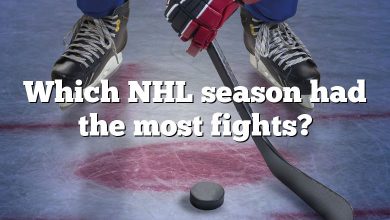 Which NHL season had the most fights?