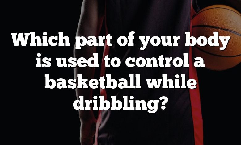 Which part of your body is used to control a basketball while dribbling?