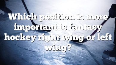 Which position is more important is fantasy hockey right wing or left wing?