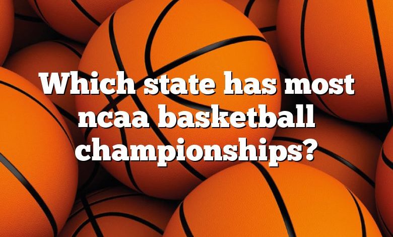 Which state has most ncaa basketball championships?