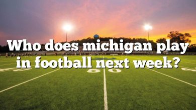 Who does michigan play in football next week?